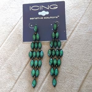 Teal/Turquoise Dangle Earrings